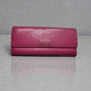 Bally Pink Leather Continental Wallet